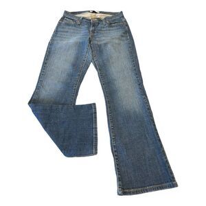 Levi 529 Jeans Women's 12 Blue Curvy Boot Cut Stretch‎ Mid Rise Measures 32x30